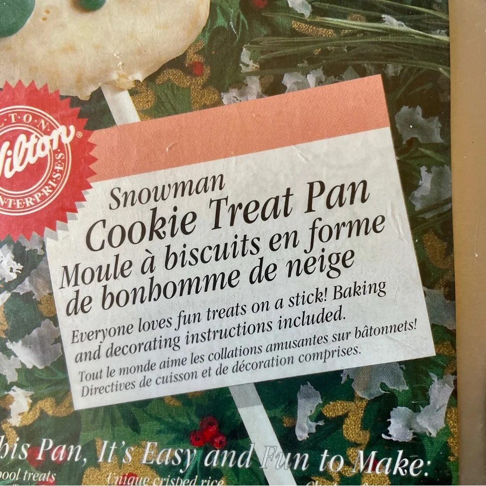 Vtg 1996 WILTON Christmas Cookie Treat Pan Snowman BRAND NEW SEALED
